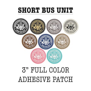 3" Short Bus Unit Adhesive Full Color Patch-Department of Distraction I Custom Orders Welcome
