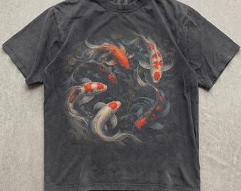 Comfort Colors® Koi Fish Shirt, Vintage Koi Pond Tee, Retro Japanese Fish Shirt, 90s Zen Garden Graphic Tee, Koi Lover Gift