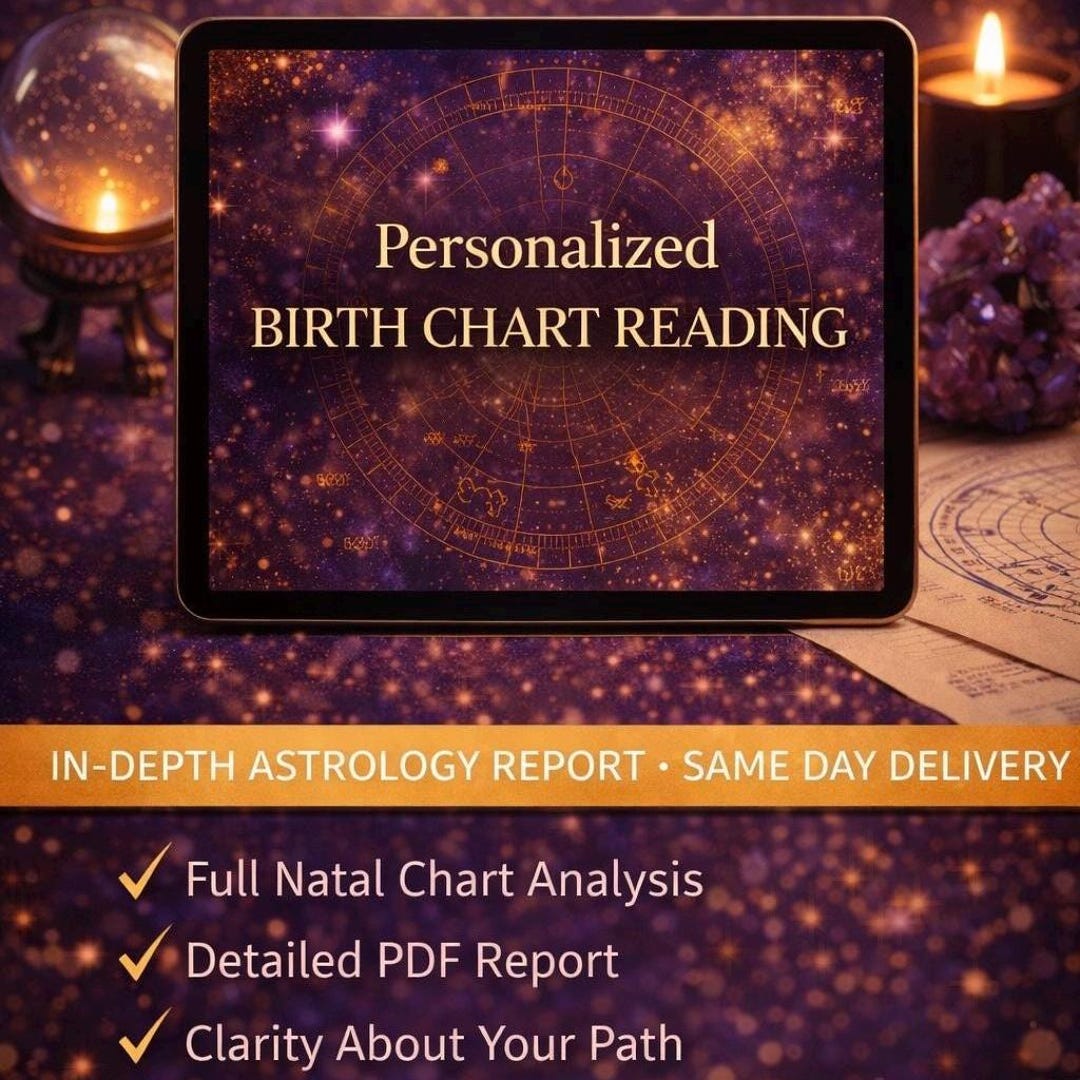 Personalized Birth Chart Reading, Natal Astrology Report | PDF Digital ...