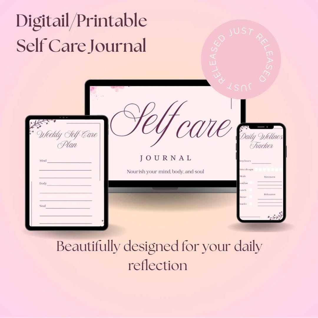 Self Care Journal Printable Daily Wellness and Gratitude Planner ...