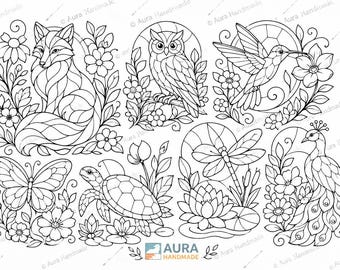 Kit de arte con arena y mosaicos de naturaleza: 7 diseños florales y de fauna silvestre, una manualidad relajante para hacer tú mismo.