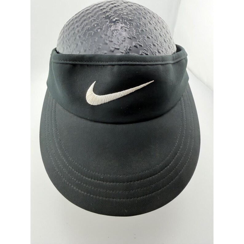 Nike Golf Visor Schwarz-Weiß Swoosh Hut mit verstellbarem Riemen für Damen und Herren Bild 2