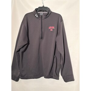 Under Armour Miami RedHawks Mens XL Gray Quarter Zip Pullover image 1