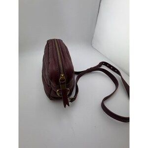 Madewell Puffy Camera Bag Cabernet Burgundy Quilted Leather Crossbody image 4