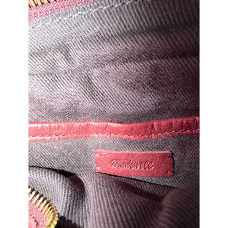 Madewell Puffy Camera Bag Cabernet Burgundy Quilted Leather Crossbody image 5