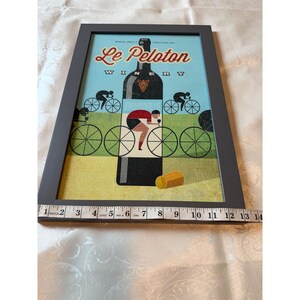 Le Peloton Winery Evansville Framed Art Print Vintage Cycling Wine Decor 13x19 image 5