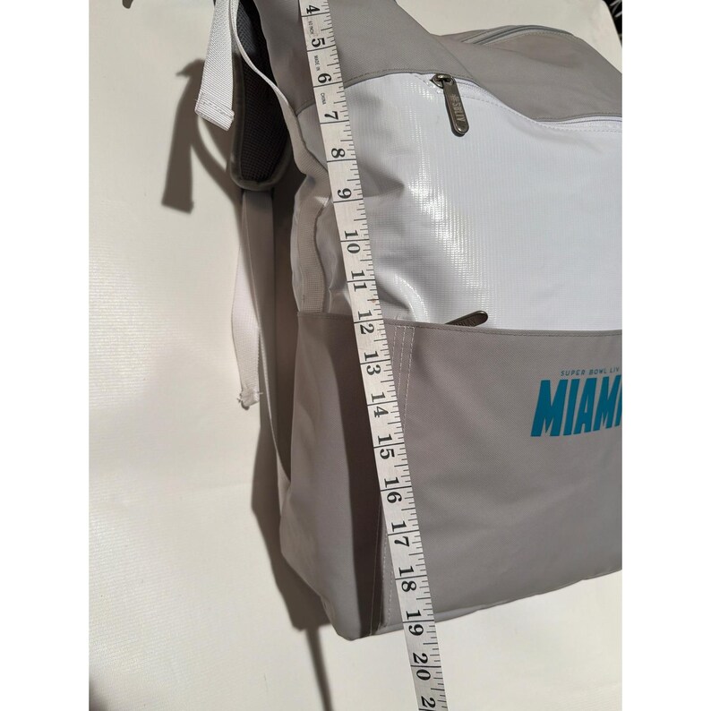 Super Bowl LIV Miami NFL Backpack Gray White Commemorative Football Bag image 6