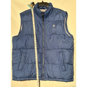 U.S. Polo Assn. Men's Puffer Vest XL Navy Blue Quilted Full Zip Jacket image 5