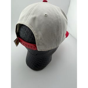 Buc-ee's Cream Red 1982 Beaver Mascot Adjustable Snapback Hat image 4