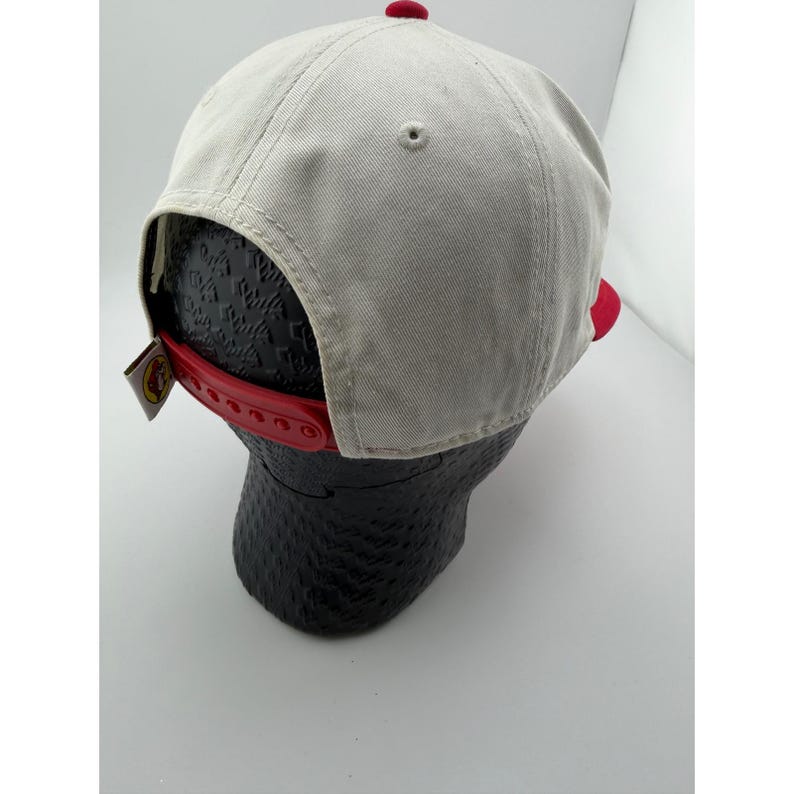 Buc-ee's Cream Red 1982 Beaver Mascot Adjustable Snapback Hat image 4