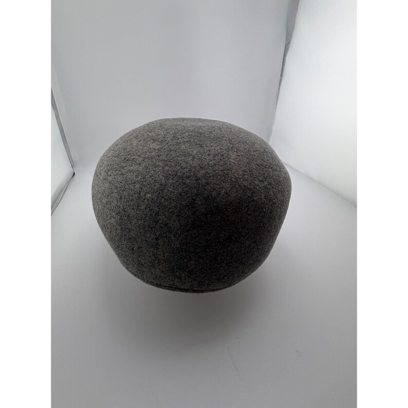 Hats in the Belfry Mens Gray 100% Wool Flat Cap Ivy Driving Hat Large USA Made image 2
