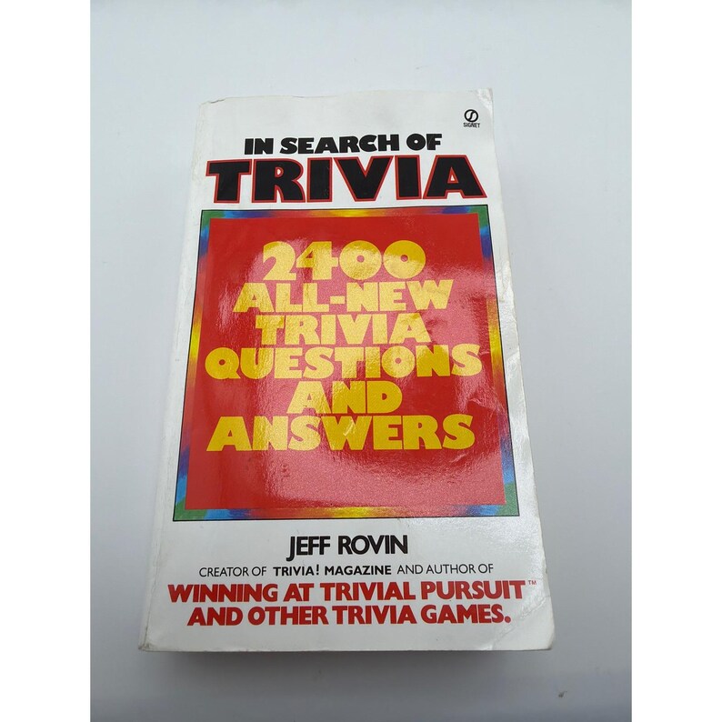 In Search of Trivia Jeff Rovin 2,400 Q&A Signet Vintage Paperback image 1