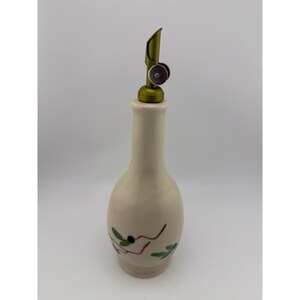 Emerson Creek Pottery 2001 Olive Oil Dispenser Hand Painted image 4
