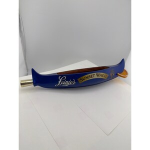 Leinenkugel's Sunset Wheat Beer Tap Handle Blue Canoe Orange Slice image 1