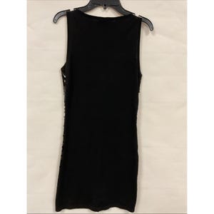 Poof Couture Womens Black Sequin V Neck Sleeveless Knit Top Small image 3