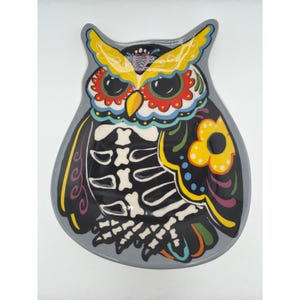 Cracker Barrel Day of the Dead Owl Stoneware Trinket Dish image 3