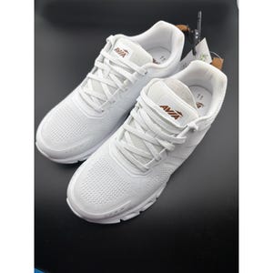 Avia White Knit Light Runner Lace Up Sneakers WMAV44AC022 Womens 11 NWT image 2
