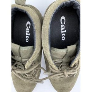 Calto Olive Green Suede Ankle Boots Mens 8 Lug Sole Casual Hiking Chukka image 3
