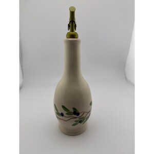 Emerson Creek Pottery 2001 Olive Oil Dispenser Hand Painted image 1