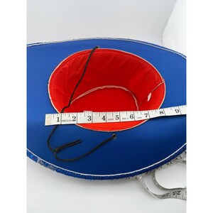 Sombrero de vaquero patriótico con lentejuelas y estrellas rojas, blancas y azules, accesorio para disfraz del 4 de julio. imagen 6