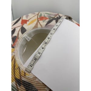 Lucky 7 USA Womens Cream Wide Brim Straw Sun Hat Floral UV Protection image 8