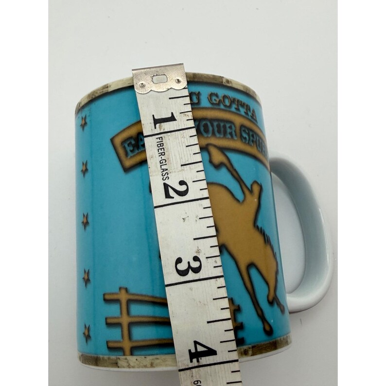 Cape Shore Earn Your Spurs Western Horse Bucking Bronco Porcelain Coffee Mug image 8