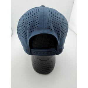 Branded Bills Louisiana Leather Patch Flexfit 110 Navy Snapback Hat image 4