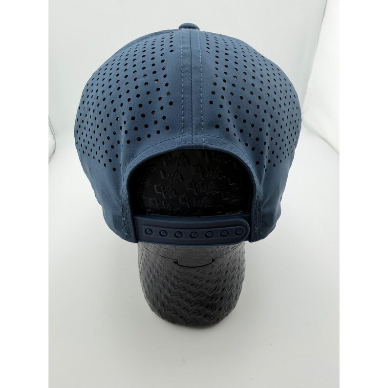Branded Bills Louisiana Leather Patch Flexfit 110 Navy Snapback Hat image 4