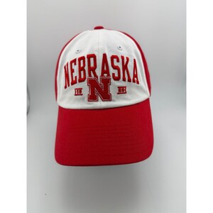 Captivating Nebraska Cornhuskers Red White Adjustable Hat NCAA image 2