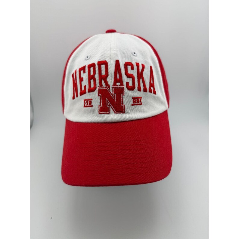 Captivating Nebraska Cornhuskers Red White Adjustable Hat NCAA image 2