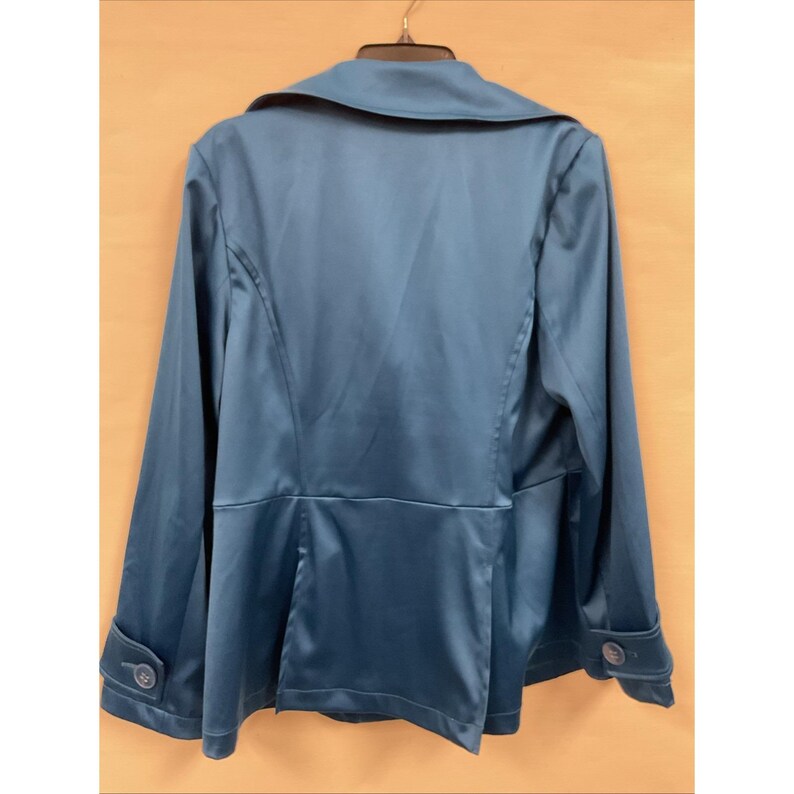 Lane Bryant Womens Shiny Satin Four Button Blazer Jacket Size 16 image 4