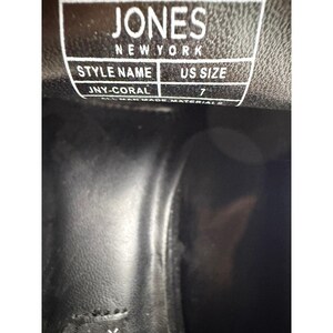 Jones New York Coral Womens Black Faux Suede Bit Loafers Gold Hardware Size 7 image 5