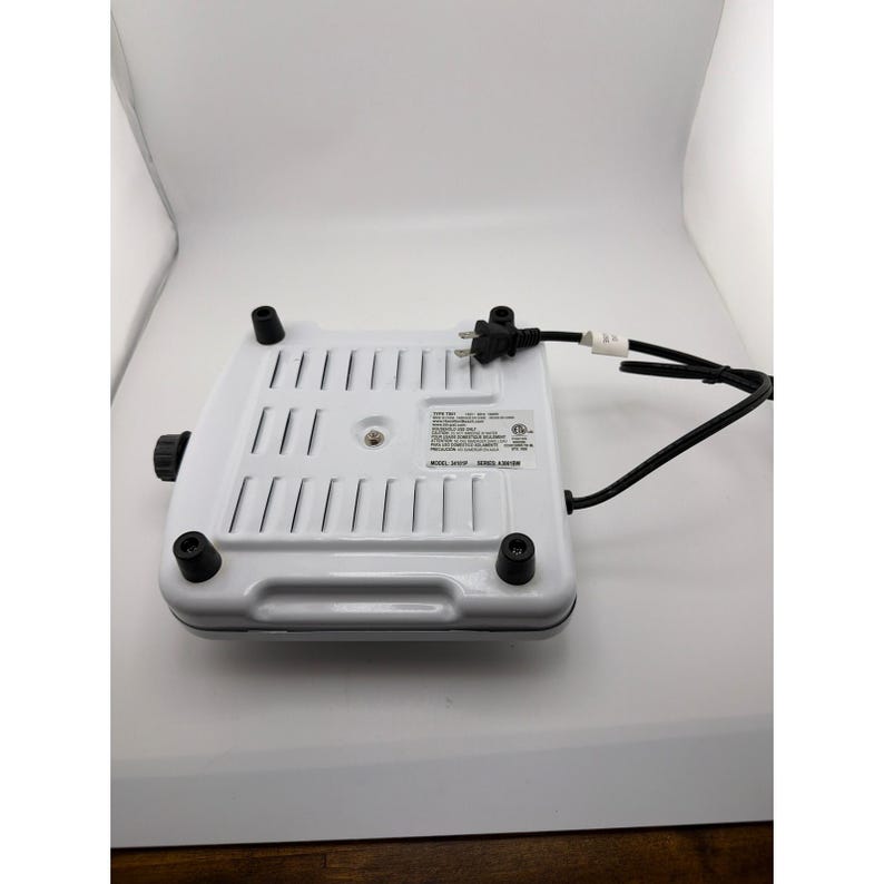 Proctor Silex 34101P White Single Burner Hot Plate Portable Cooktop image 3