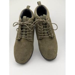 Calto Olive Green Suede Ankle Boots Mens 8 Lug Sole Casual Hiking Chukka image 1