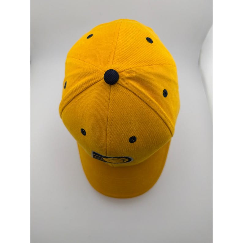 Gorra de béisbol ajustable bordada en amarillo y azul marino de los Indiana Pacers imagen 3