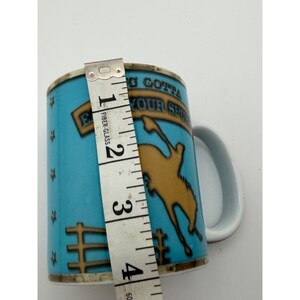 Cape Shore Earn Your Spurs Western Horse Bucking Bronco Porcelain Coffee Mug image 7