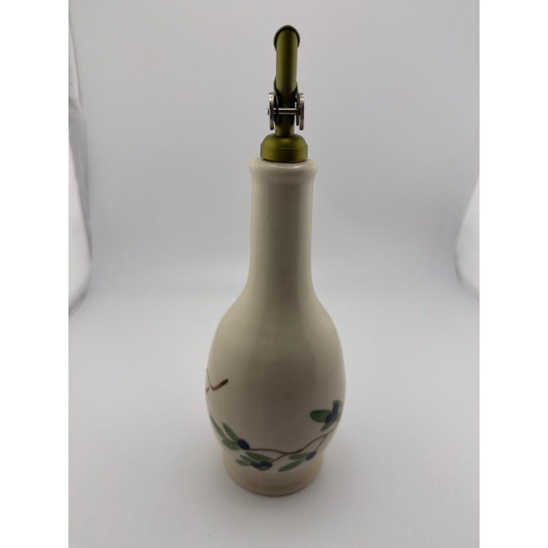 Emerson Creek Pottery 2001 Olive Oil Dispenser Hand Painted image 2