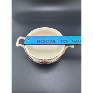 Vintage Johnson Bros English Guildford Maroon Double Handle Soup Bowl England image 5