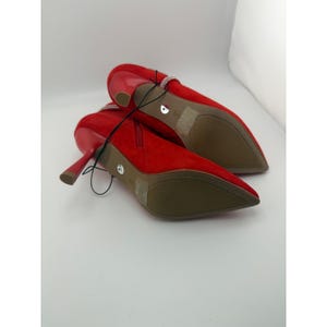 Charlotte Russe Red Faux Suede Rhinestone Wrap Ankle Booties Size 8 image 6