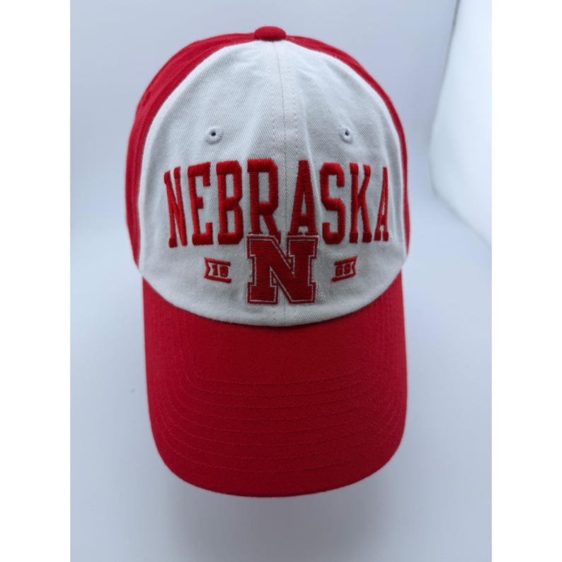 Captivating Nebraska Cornhuskers Red White Adjustable Hat NCAA image 1