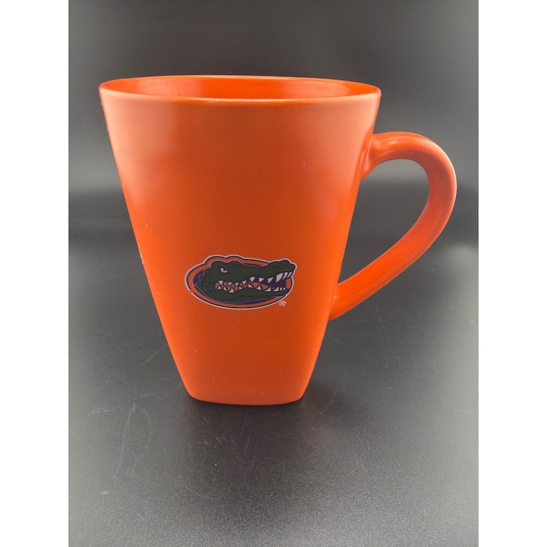 Taza de café de cerámica naranja mate de los Florida Gators de la Universidad de Florida imagen 1