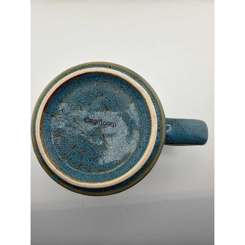 Siesta Key Florida Lifes a Beach Teal Reactive Glaze Coffee Mug image 4