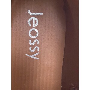 Jeossy DJY903 Tan Brown Faux Leather Side Zip Ankle Boots Womens 9.5 image 6