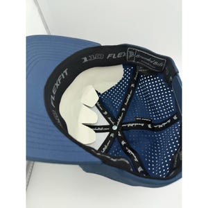 Branded Bills Louisiana Leather Patch Flexfit 110 Navy Snapback Hat image 6