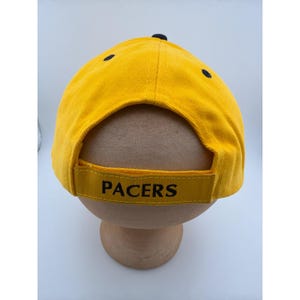 Gorra de béisbol ajustable bordada en amarillo y azul marino de los Indiana Pacers imagen 2