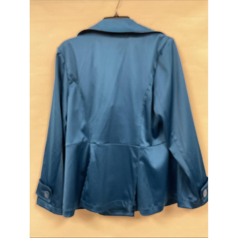 Lane Bryant Womens Shiny Satin Four Button Blazer Jacket Size 16 image 3