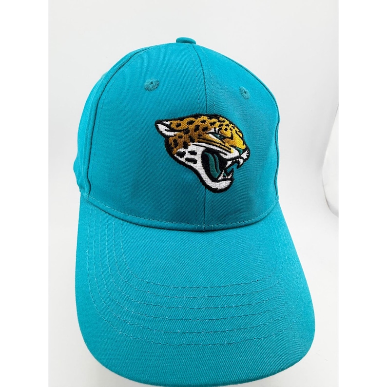 Jacksonville Jaguars NFL Teal Embroidered Logo Adjustable Baseball Hat image 1