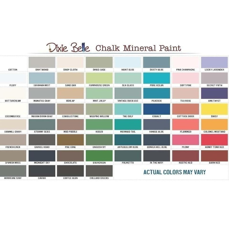 Dixie Belle Chalk Mineral Paint 8oz Assorted Colors Furniture DIY Craft Paint image 2