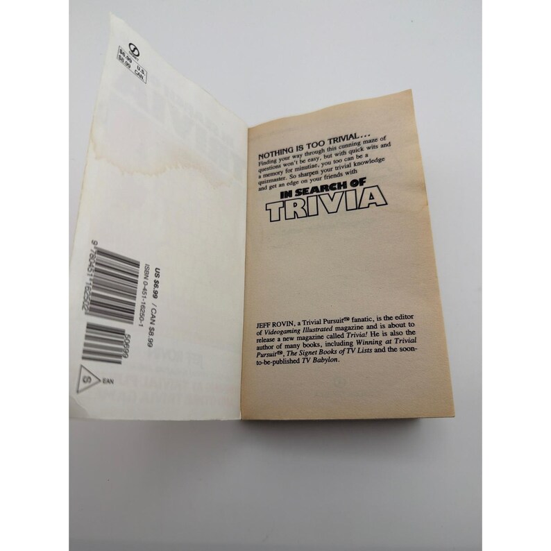 In Search of Trivia Jeff Rovin 2,400 Q&A Signet Vintage Paperback image 4