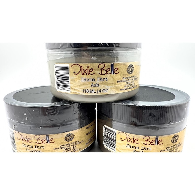 Polvo para envejecer muebles Dixie Belle Dixie Dirt Ash o Charcoal de 4 oz (Elija 1) imagen 2